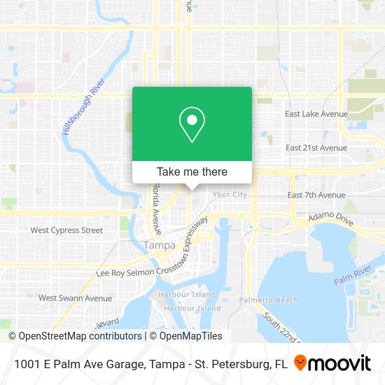 1001 E Palm Ave Garage map