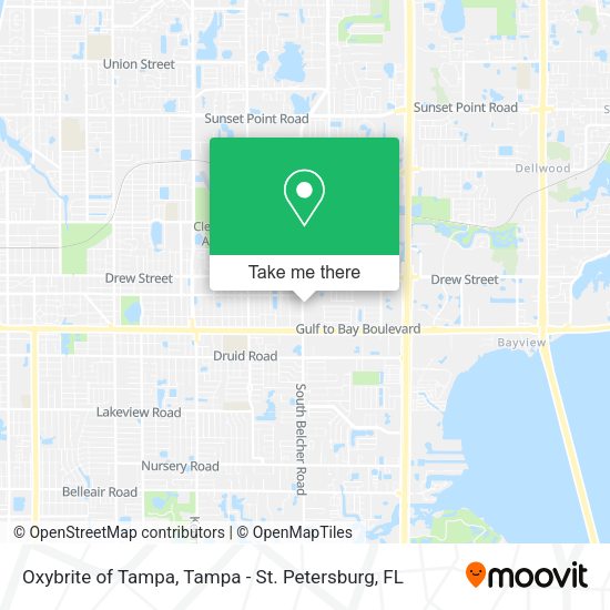 Oxybrite of Tampa map