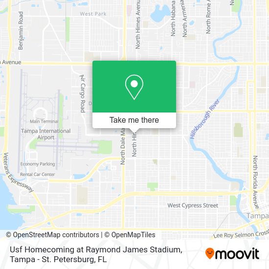 Usf Homecoming at Raymond James Stadium map
