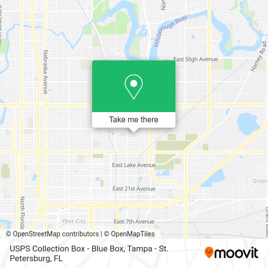 Mapa de USPS Collection Box - Blue Box