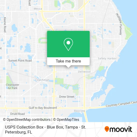 USPS Collection Box - Blue Box map