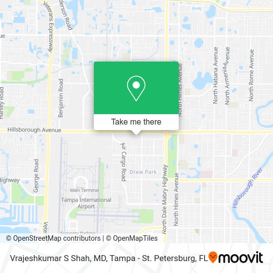 Vrajeshkumar S Shah, MD map