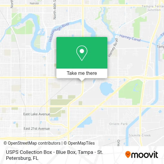 USPS Collection Box - Blue Box map