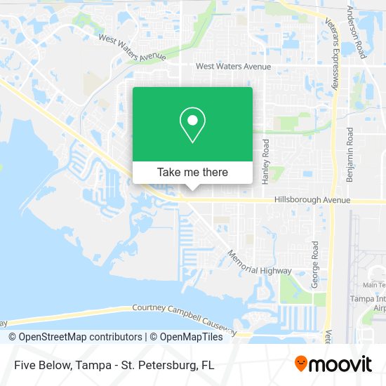 Five Below map