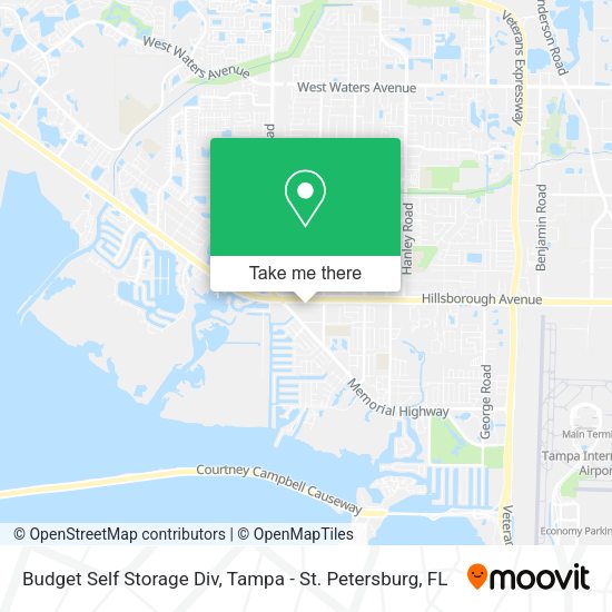 Budget Self Storage Div map