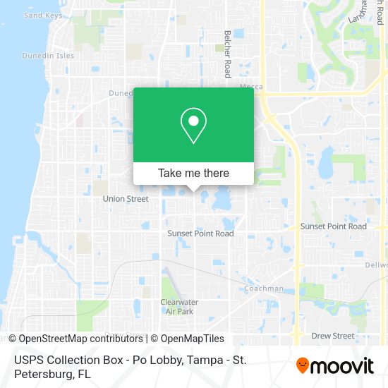 Mapa de USPS Collection Box - Po Lobby
