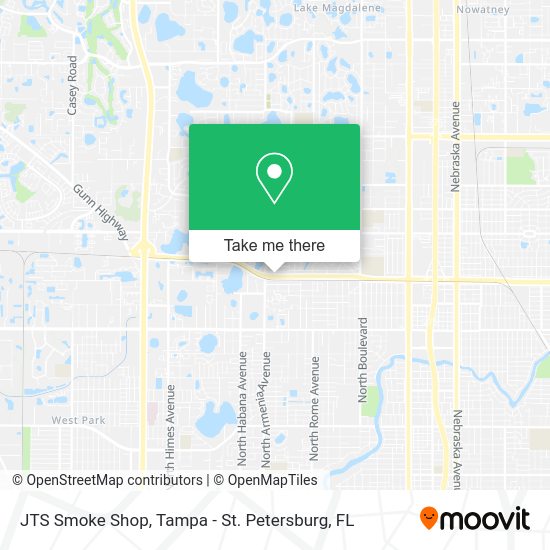 Mapa de JTS Smoke Shop