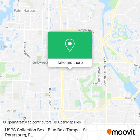 USPS Collection Box - Blue Box map