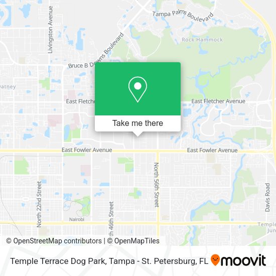 Temple Terrace Dog Park map