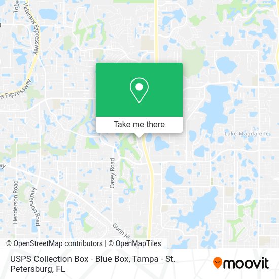 USPS Collection Box - Blue Box map