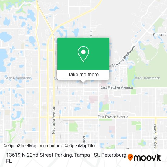 Mapa de 13619 N 22nd Street Parking
