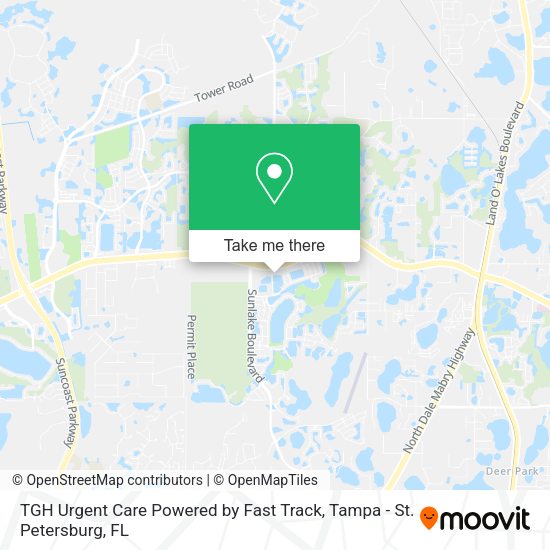 TGH Urgent Care Powered by Fast Track map