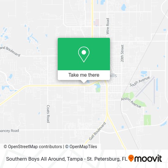 Southern Boys All Around map