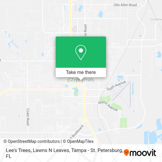 Lee's Trees, Lawns N Leaves map