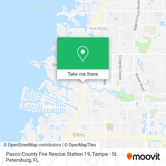 Pasco County Fire Rescue Station 19 map
