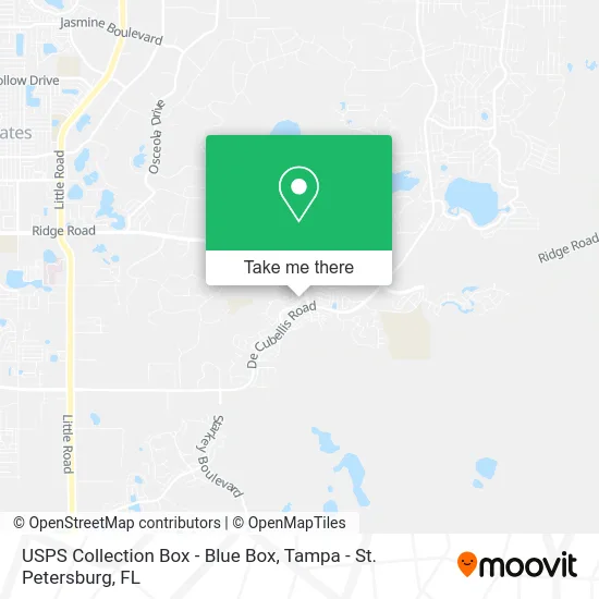 USPS Collection Box - Blue Box map