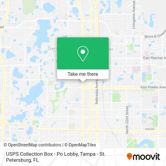 USPS Collection Box - Po Lobby map