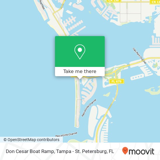 Don Cesar Boat Ramp map