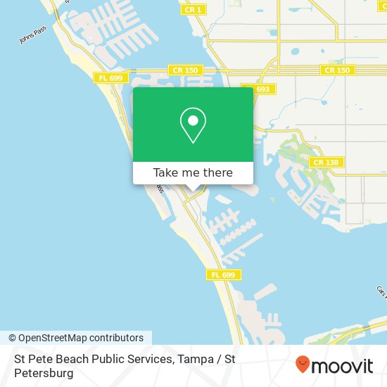 Mapa de St Pete Beach Public Services