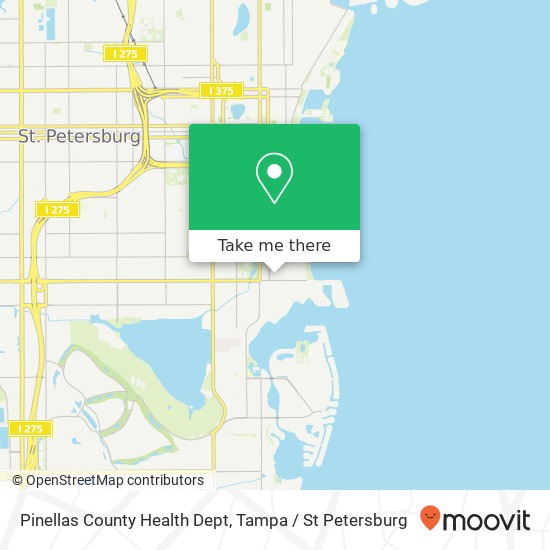 Pinellas County Health Dept map