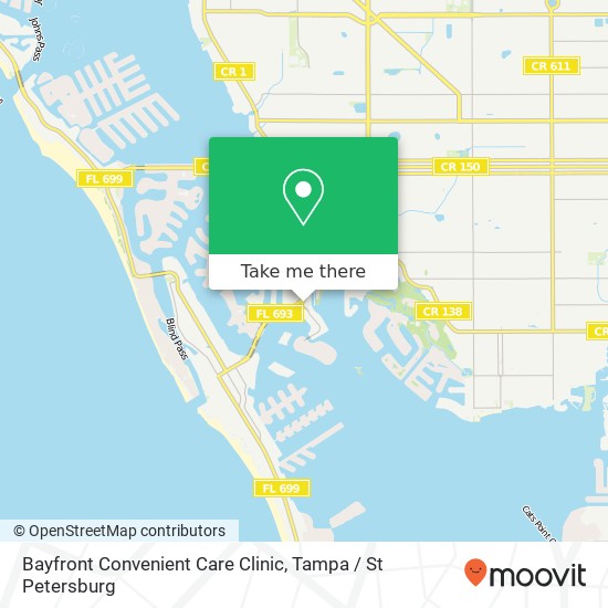 Mapa de Bayfront Convenient Care Clinic