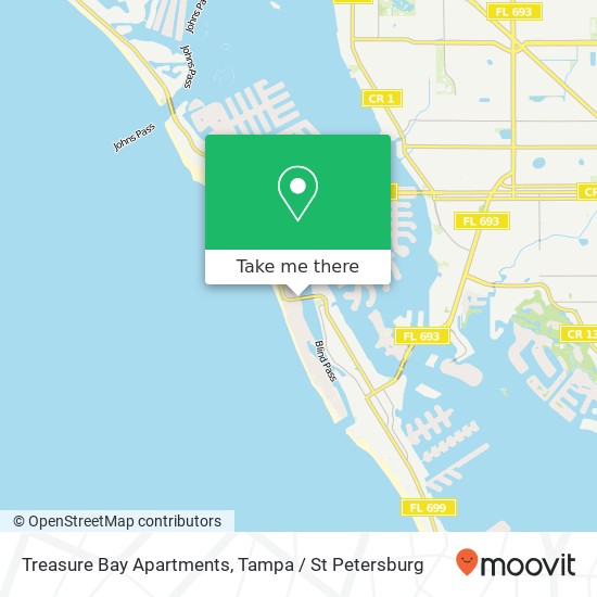 Treasure Bay Apartments map