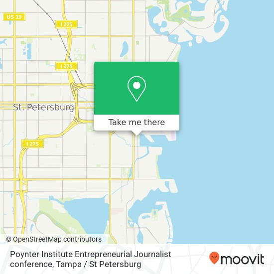 Poynter Institute Entrepreneurial Journalist conference map