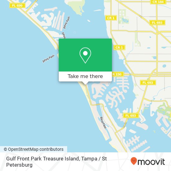 Mapa de Gulf Front Park Treasure Island