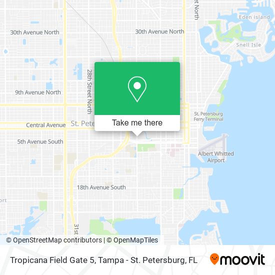 Tropicana Field Gate 5 map