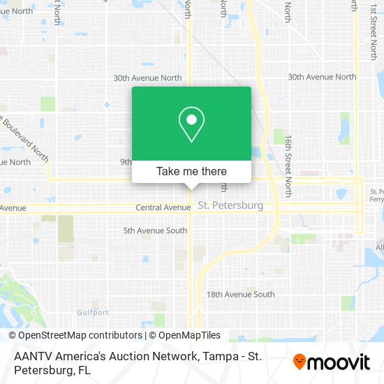 Mapa de AANTV America's Auction Network