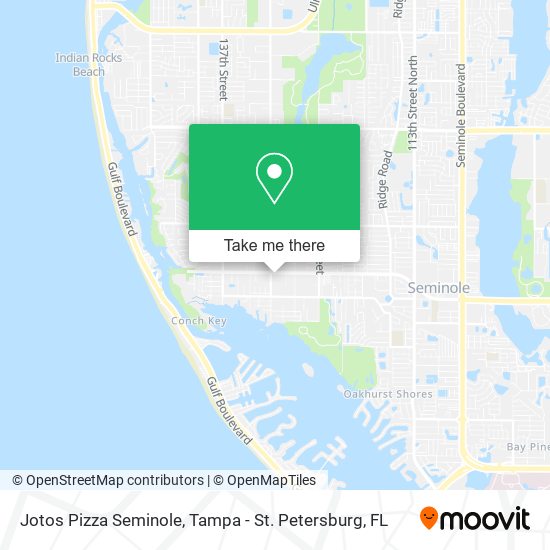 Jotos Pizza Seminole map