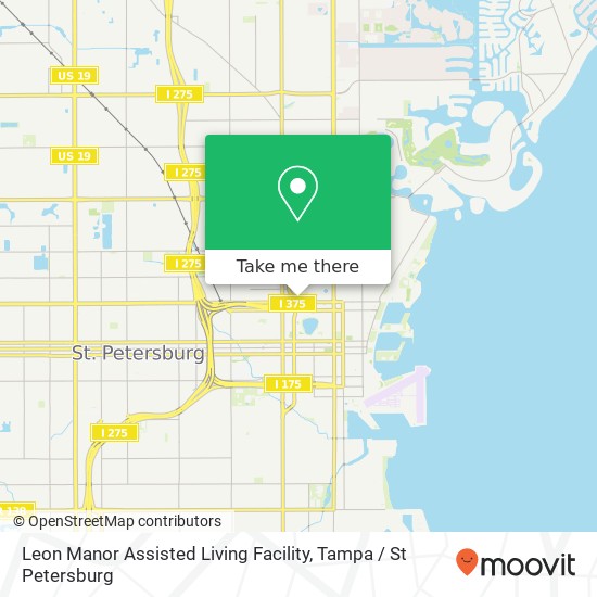 Leon Manor Assisted Living Facility map