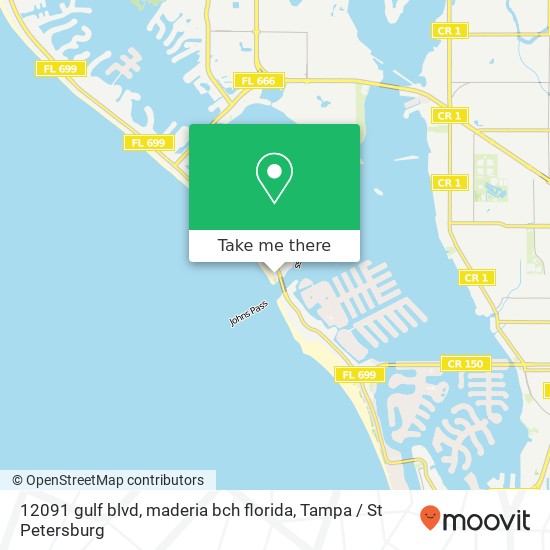 12091 gulf blvd, maderia bch florida map