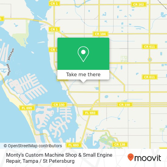 Mapa de Monty's Custom Machine Shop & Small Engine Repair