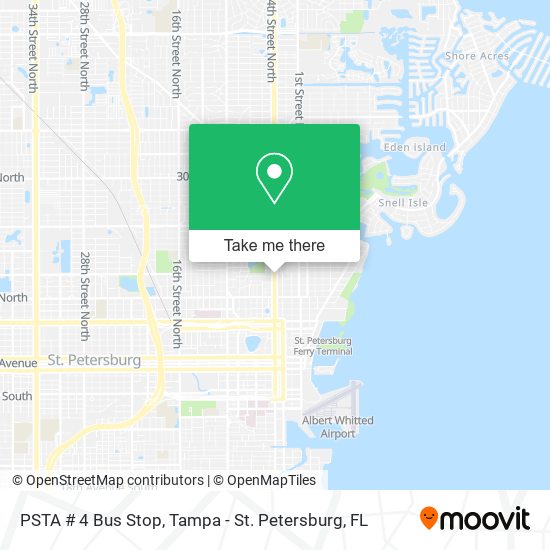PSTA # 4 Bus Stop map