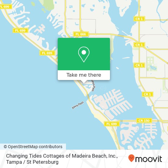 Mapa de Changing Tides Cottages of Madeira Beach, Inc.