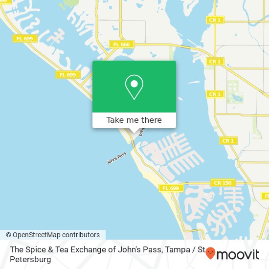 The Spice & Tea Exchange of John's Pass map