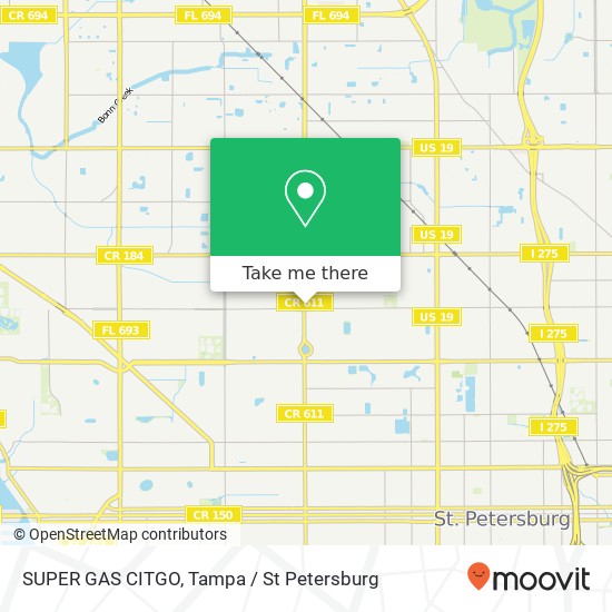 SUPER GAS CITGO map