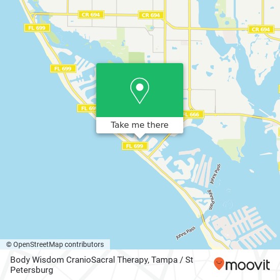 Body Wisdom CranioSacral Therapy map