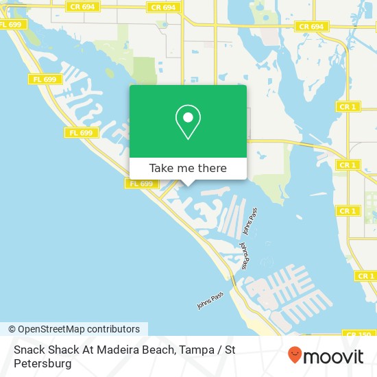 Mapa de Snack Shack At Madeira Beach