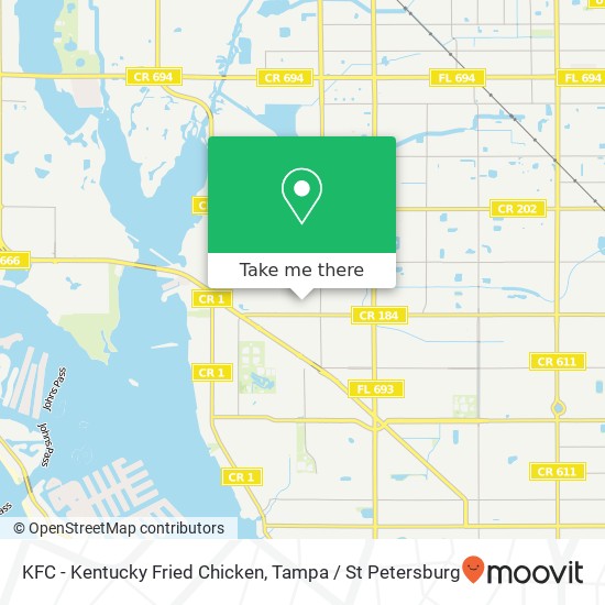 KFC - Kentucky Fried Chicken map