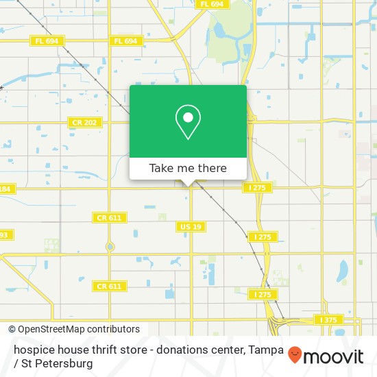 hospice house thrift store - donations center map