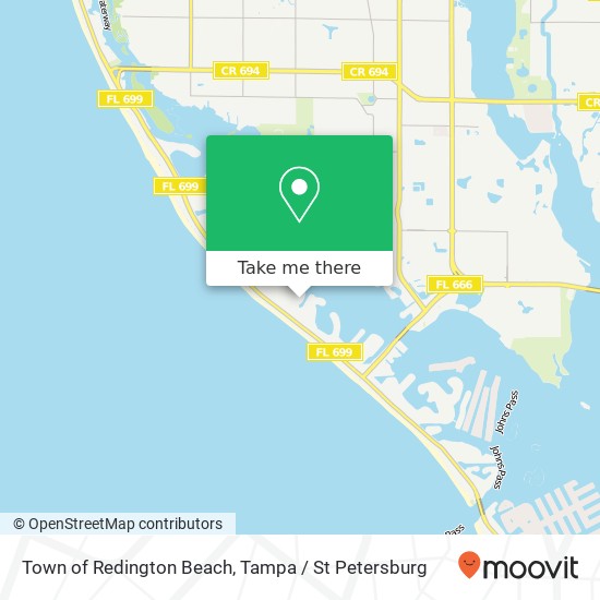 Mapa de Town of Redington Beach