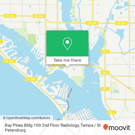 Bay Pines Bldg 100 2nd Floor Radiology map