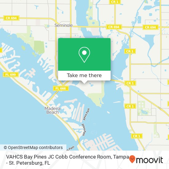 VAHCS Bay Pines JC Cobb Conference Room map