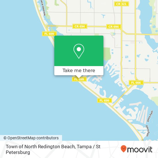 Town of North Redington Beach map