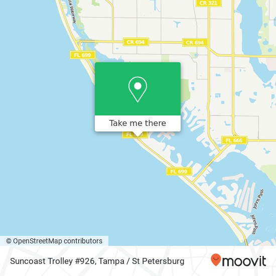 Suncoast Trolley #926 map