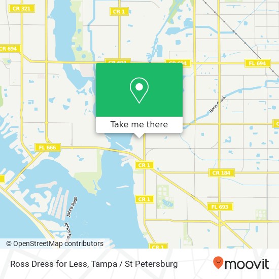 Ross Dress for Less map