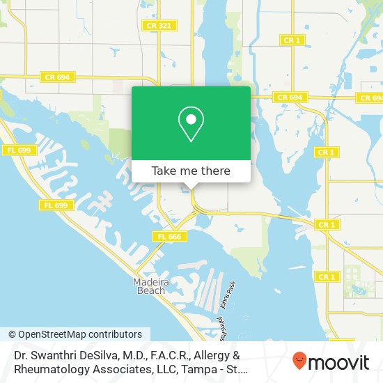 Mapa de Dr. Swanthri DeSilva, M.D., F.A.C.R., Allergy & Rheumatology Associates, LLC