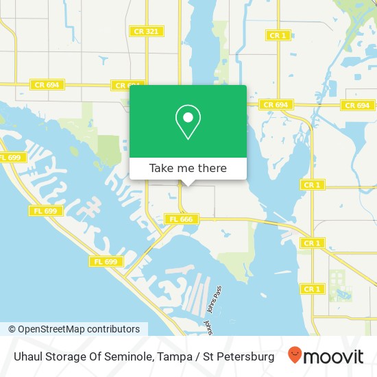 Uhaul Storage Of Seminole map